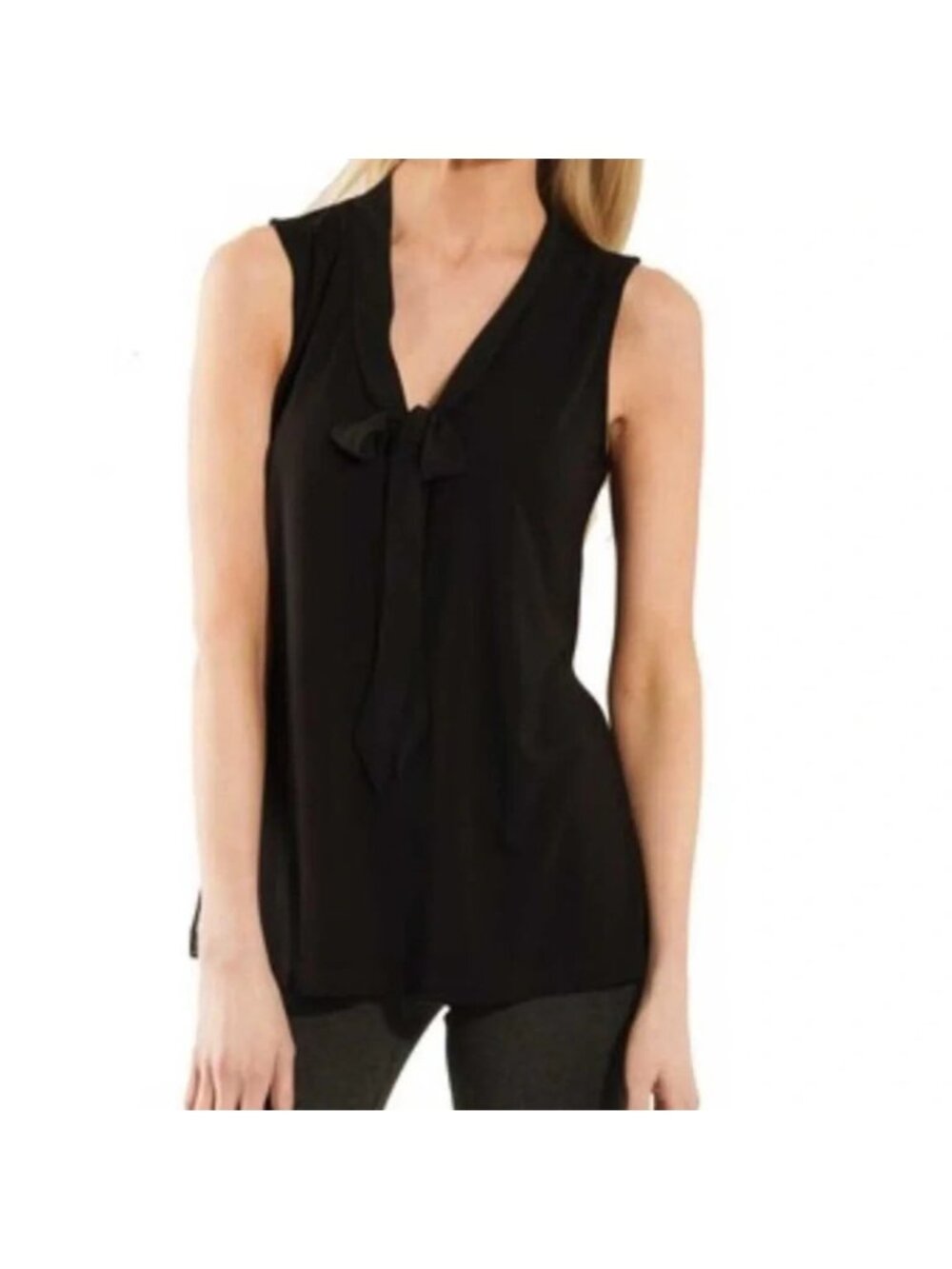 NEW LNBF Black Bamboo V-neck Tank Top - Medium
